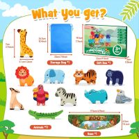 Animals Montessori Toddler Toys 3 4 5 6 7 8 Year Old Boys Girls Wooden Animal Blocks Stacking Toy Kids Birthday Gifts for Boy Girl Age 3-7 Educational Toys Fine Motor Balance Game - Image 8