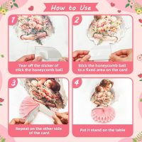 KOOY 12 PCS Mothers Day Decorations Mothers Day Centerpiece for Mothers Day Table Party Decorations Mothers Day Honeycomb Centerpiece for Mothers Day Decoration - Image 4