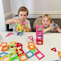 Coodoo Upgraded Magnetic Blocks Tough Tiles STEM Toys for 3+ Year Old Boys and Girls Learning by Playing Games for Toddlers Kids, Compatible with Major Brands Building Blocks - Starter Set - Image 3