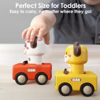 iPlay, iLearn Press to Go Car Toys for Toddlers 1-3, Baby Animal Racing Cars, Infant Play Vehicle Set, Baby Push Go Friction Car Toys for 6-9-12-18 Months, 1st Birthday Gifts for 1-2 Years Old Boys - Image 5