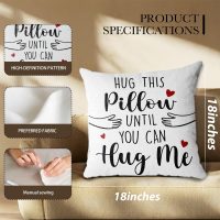 Long Distance Relationships Gifts Pillow Cases, Valentines Day Gifts, Valentines Day Decorations, Sofa Bed Couch Decor Pillow Protector Pillow Cover for Home Farmhouse Car Bedroom Dining Room - Image 2