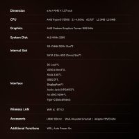 Beelink Mini PC, AMD Ryzen 5500U (6C/12T, Up to 4.0GHz), 16GB DDR4 500GB M.2 NVME SSD, Mini Computer Support 2.5G LAN/Triple Display/USB3.2/WiFi6/BT5.2 Home/Office Micro Desktop Computer - Image 8