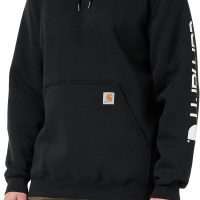 Carhartt Men's Midweight Signature Sleeve Logo Hooded Sweatshirt - Image 2