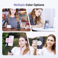 Magnetic Smartphone Shooting Holder Phone Hand Grip Handle Snap On Phone Stand with Tripod Mount & Wireless Shutter Remote for iPhone 16 15 14 13 12 Pro Max Android Cellphone Vlog Video Photography - Image 9