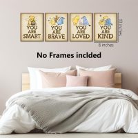 Winnie Wall Art Decor Set of 4 the Pooh Sign You Are Kind Brave Wall Art Posters for Room Nursery (8x10 Unframed) - Image 4