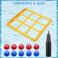 Pool Toys Games Set- Tic-Tac-Toe Inflatable Pool Toy with 10 Balls - for Adults Teens Kids 2-10 Players - Image 5
