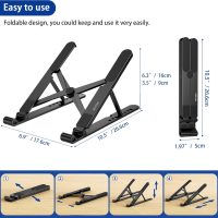 BESIGN LS01 Pro Ergonomic Laptop Stand, Plastic Laptop Riser, Portable and Adjustable Notebook Computer Holder Compatible with 10-15.6" Laptops (Black) - Image 5