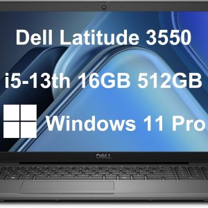 Dell Latitude 3550 Business Laptop (15.6" FHD Anti-Glare, Intel 10-Core i5-1335U (Beat i7-1355U), 16GB DDR5 RAM, 512GB SSD) Backlit Keyboard, Ethernet, FHD Webcam, Win 11 Pro w/AI Copilot, Grey