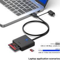 Memory Card Reader, BENFEI 4in1 USB 3.0 and USB-C to SD Micro SD MS CF Card Reader Adapter, 4 Cards Simultaneously Read and Write, Compatible with iPhone 15 Series, MacBook Pro/Air 2023, and More - Image 2