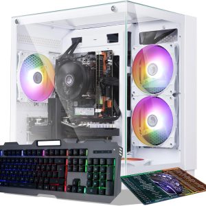 Prebuilt Gaming PC Desktop Computer,Intel Core i7 Desktop,Operating at A Frequency of 3.4-3.9 GHz,RX590 Graphics Card with 8GB GDDR5 Video Memory,16GB RAM, 1TB NVME SSD,WiFi 5.0,RGB Fan x4