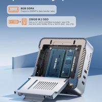 KAMRUI GK3Plus Mini PC Computer, W-11 Pro 12th Alder Lake N97 Mini PC (up to 3.6GHz), 8GB DDR 256GB M.2 SSD, Mini Desktop Computers Support Gigabit Ethernet, 2xHDMI+VGA 4K Triple Display/WiFi/BT - Image 7