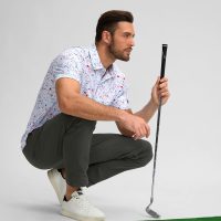 Obla Mens Golf Polo Shirts Short Sleeve Dry Fit Performance Moisture Wicking Casual Print Collared Golf Shirts for Men - Image 6