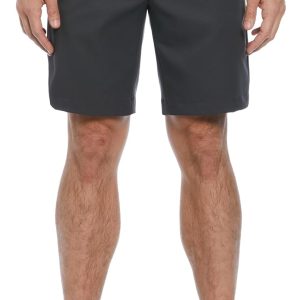 PGA TOUR Men's 9" Golf Shorts with Expandable Waistband, Flat Front, Moisture-Wicking, Sun Protection, Stretch, Lightweight