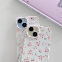 QLTYPRI for iPhone 13 Case, Cute Pink Floral Flower Pattern Aesthetic Phone Case, Raised Camera Protection Soft Slim TPU Shockproof Protective Phone Cover for Girls Women - Pink - Image 5