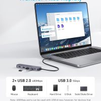 Anker USB C Hub, 5-in-1 USB Hub for Laptops, 4K HDMI Multiport Adapter with 90W Max Power Delivery, USBC & USBA Data Ports USB C Dongle, Compact for MacBook, Dell, and More (Charger Not Included) - Image 4