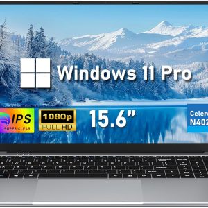 15.6'' Laptop Computer, N4020 Processor Laptops with 8GB RAM, 256GB SSD,15.6 inch FHD 1920 * 1080 Display, WIFI5, BT5.0, Windows 11 Pro