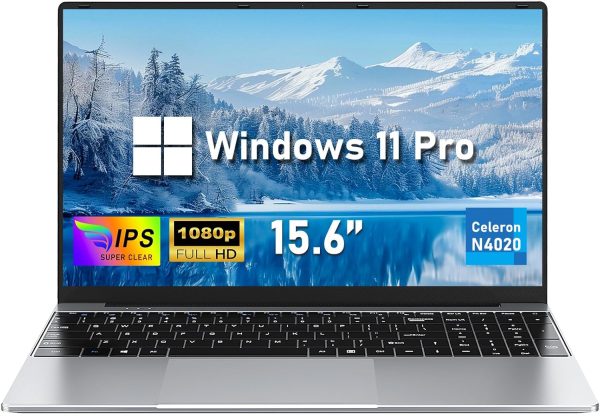 15.6'' Laptop Computer, N4020 Processor Laptops with 8GB RAM, 256GB SSD,15.6 inch FHD 1920 * 1080 Display, WIFI5, BT5.0, Windows 11 Pro