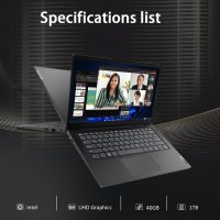 Lenovo V14 Gen 4 Business Laptop (14" FHD Anti-Glare, Intel 10-Core i7-13620H, 40GB RAM, 1TB SSD), Webcam with Privacy Shutter, Ethernet, Wi-Fi 6, HDMI, Bluetooth, Win 11 Pro w/ Copilot, Black - Image 2