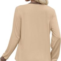 XIEERDUO Womens Long Sleeve Tops Color Block Casual Crewneck Tops Tshirt Basic Tee Fall Fashion Clothes Trendy Outfits - Image 5