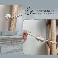 Upgrade Curtain Tiebacks Golden 2pcs, Curtain Buckles Holdbacks Holders Hooks Clip for Home Outdoor Bedroom Office Decorative Curtain - Image 6
