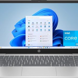 HP 14 inch Laptop, HD Display, Intel Core i3-N305, 8 GB RAM, 256 GB SSD, Intel UHD Graphics, Windows 11 Home in S Mode, Natural Silver, 14-ep0299nr