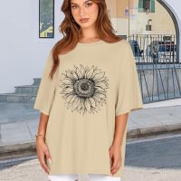 Womens Oversized Tshirt Graphic Tees Crew Neck Summer Short Sleeve Loose Fit Tops - Image 5