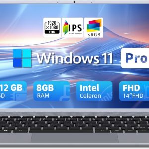 14" Laptop Computer, Windows 11 Laptop for MS Office, 8GB RAM 512GB SSD, Intel Pentium Quad-Core Processor(Up to 2.64GHz), 1080P FHD IPS, Wi-Fi 5, BT5.0, HDMI, Students, Lightweight