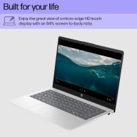 HP 14 inch Laptop, HD Touchscreen Display, AMD Ryzen 5 7520U, 8 GB RAM, 512 GB SSD, AMD Radeon Graphics, Windows 11 Home, Natural Silver, 14-em0499nr - Image 4