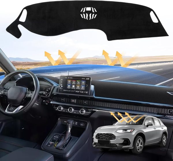 Dash Cover for 2025 2024 2023 Honda HR-V Dashboard Cover Mat for HR-V Accessories Sunshade Nonslip Mesh Protector No Glare HRV Protector Sunshield Black Trim