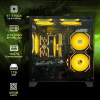 Gaming PC Desktop,Prebuilt Gaming Computer with,AMD Ryzen 7 5700X 3.4GHz,RTX5060 8GB GDDR7 DLSS4,32GB DDR4 RAM 3200MHz,1TB NVME SSD,ARGB Cooling Fan,Supply WiFi Support - Image 2