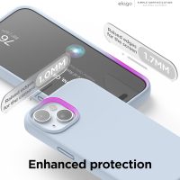 elago Compatible with iPhone 15 Case, Liquid Silicone Case, Full Body Protective Cover, Shockproof, Slim Design, Anti-Scratch Soft Microfiber Lining, 6.1 inch (Light Blue) - Image 5