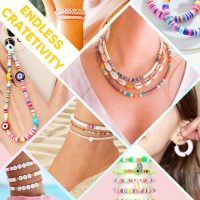 Dowsabel Clay Beads Bracelet Making Kit for Beginner, 5000 Pcs Preppy Polymer Clay Beads with Charms Kit for Jewelry Making, DIY Arts and Crafts Birthday Gifts Toys for Kids Age 6-13 - Image 2