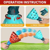 Bennol Outdoor Game Toys for Kids Boys with 20 Balls, Pop Pass Catch Ball Game Outside Toys Gifts for 3 4 5 6 7 8+ Year Old Teens, Outside Outdoor Play Gifts for Kids Boys Ages 3-5 4-8 - Image 6