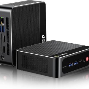 Beelink Mini PC, AMD Ryzen 5500U (6C/12T, Up to 4.0GHz), 16GB DDR4 500GB M.2 NVME SSD, Mini Computer Support 2.5G LAN/Triple Display/USB3.2/WiFi6/BT5.2 Home/Office Micro Desktop Computer