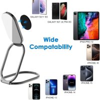 Phone Holder Foldable Phone Stand Phone Ring Holder Finger Kickstand 360° Rotation Cell Phone Stand Metal Phone Grip for Magnetic Car Mount Sticky Phone Grip Compatible with Most Smartphones - Image 6