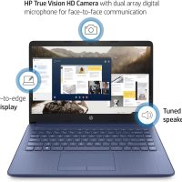 HP Portable Laptop (Include 1 Year Microsoft 365), 14’’ HD Display, 16GB RAM, 64GB eMMC, Intel Quad-Core N4120, Student and Business, Webcam, HDMI, Wi-Fi, RJ-45, Windows 11 Home, Grayish Blue - Image 3