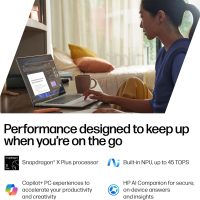 HP OmniBook 5 14 inch Next Gen AI PC, OLED Display, Snapdragon X Plus X1P-42-100, 16 GB RAM, 1 TB SSD, Qualcomm Adreno GPU, Windows 11 Home, Copilot+ PC, Glacier Silver, 14-he0099nr - Image 4