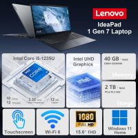 Lenovo IdeaPad 1i Laptop, 15.6" FHD Touchscreen, Intel Core i5-1235U Processor, 24GB RAM, 1TB SSD, Webcam, HDMI, Wi-Fi 6, Windows 11 Home, Blue - Image 2