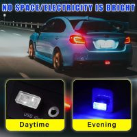 Augeny 4 PCS USB LED Car Interior Atmosphere Lamp, Plug-in USB Decor Night Light, Portable Auto Ambient Lighting Kit, Universal Vehicle Interior Accessories for Most Cars (Blue) - Image 4