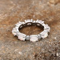 Trendy Female Finger Rings Oval Imitation Opal Jewelry Daily Wear Statement Accessories - Image 3