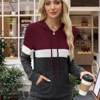 Lylinan Womens Cozy Textured Sweaters Fall Fashion Hoodies Trendy Outfits S-XXL - Image 4