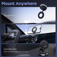 Vacuum Magnetic Phone Holders for Your Car 2026 Suction Cup Phone Mount with Washable Nano Gel Pads 360° Adjustable Phone Mount Unlock More Scenes,Phone Holder for Smartphone&Car/Gym/Mirror - Image 4