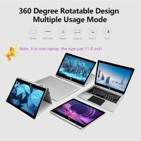 Windows Laptop, 2 in 1 with Touchscreen,11.6 inch FHD Windows 11 Laptops Computer,4GB RAM,256GB SSD Storage,360 Degree Convertible Tablet Intel Celeron J4125 Processor,Webcam,WiFi,Type-C,Silver - Image 2