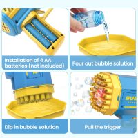 JONEG Toys for 3-8 Year Old Boys Girls: 2 Pack Bubble Machine for Kids with Bubble Solution, Gifts for 3 4 5 6 7 8 Years Old Boy Birthday Toy for Kid Toddlers Ages 4-6 Outdoor Wedding Bubbles Wands - Image 9