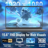 2025 Laptop Computer 15 15.6 Inch FHD, Windows 11 Pro with MS Office for School College Students Business, 8GB RAM, 256GB SSD, Dual-Core Intel Celeron(Up to 2.6GHz), Wi-Fi, Bluetooth, USB 3.2, Gray - Image 2