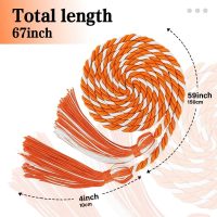 Bachelor's Matching Honor Cord, Graduation Matching, Bachelor's Matching, 2025 Graduation Ceremony Cord for Graduation, Orange and White - Image 3