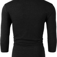 H2H Mens Casual Premium Slim Fit Henley Shirts Lightweight Thin Fabric - Image 3