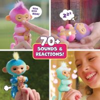 2023 New Interactive Baby Monkey Reacts to Touch – 70+ Sounds & Reactions – Harmony (Pink) - Image 4