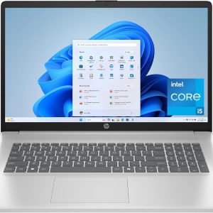 HP 17.3 inch Laptop, FHD Display, Intel Core i5-1334U, 16 GB RAM, 512 GB SSD, Intel Iris Xe Graphics, Windows 11 Home, Natural Silver, 17-cn3399nr