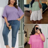 ATHMILE Womens Oversized T Shirts Summer Tops Spring Casual Loose Fit Workout Short Sleeve 2025 Beach Vacation - Image 5